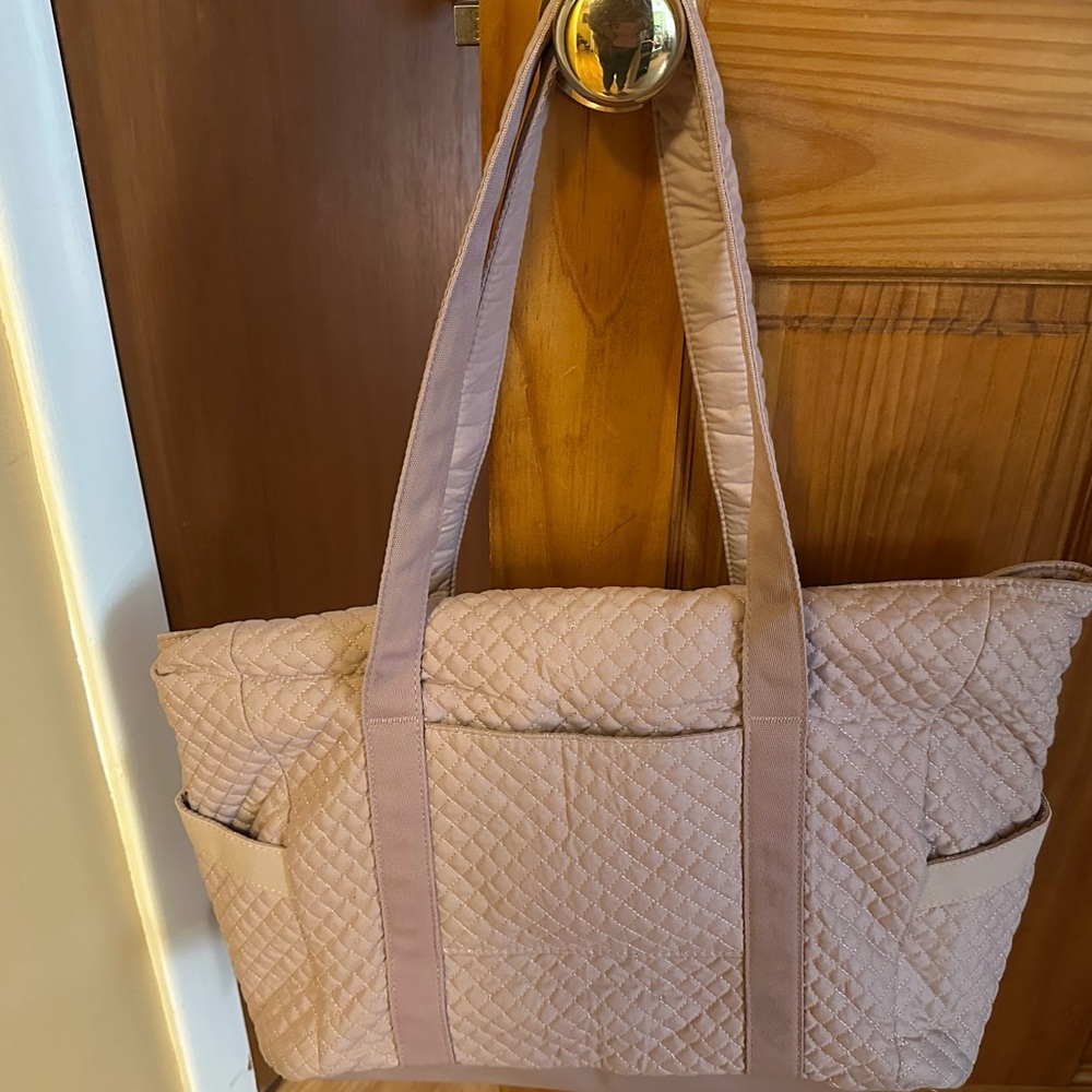 Quilted Pink Tote Bag